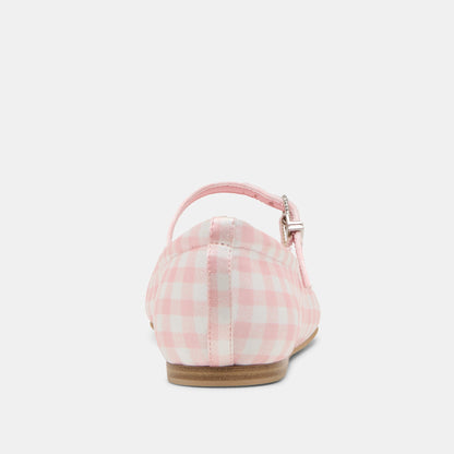 Reyes X Byrdie Golf Pink Plaid Gingham Ballet Flats Dolce Vita