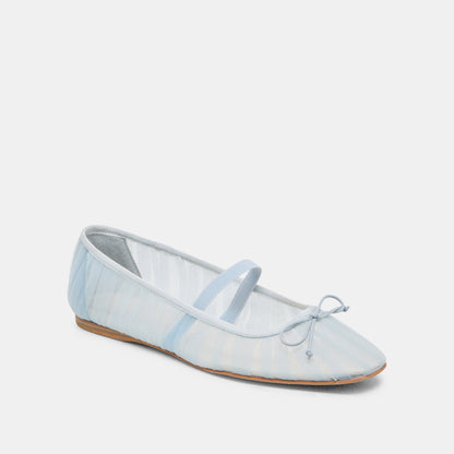 Raeven Light Blue Tulle Ballet Flats Dolce Vita