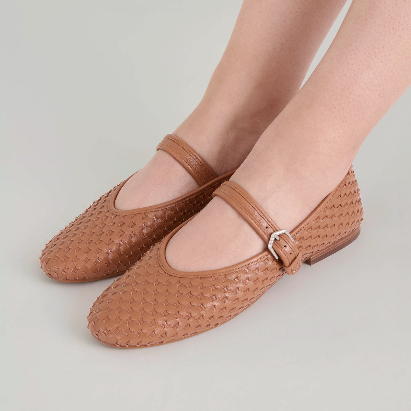 Roslyn Saddle Woven Leather Ballet Flats Dolce Vita