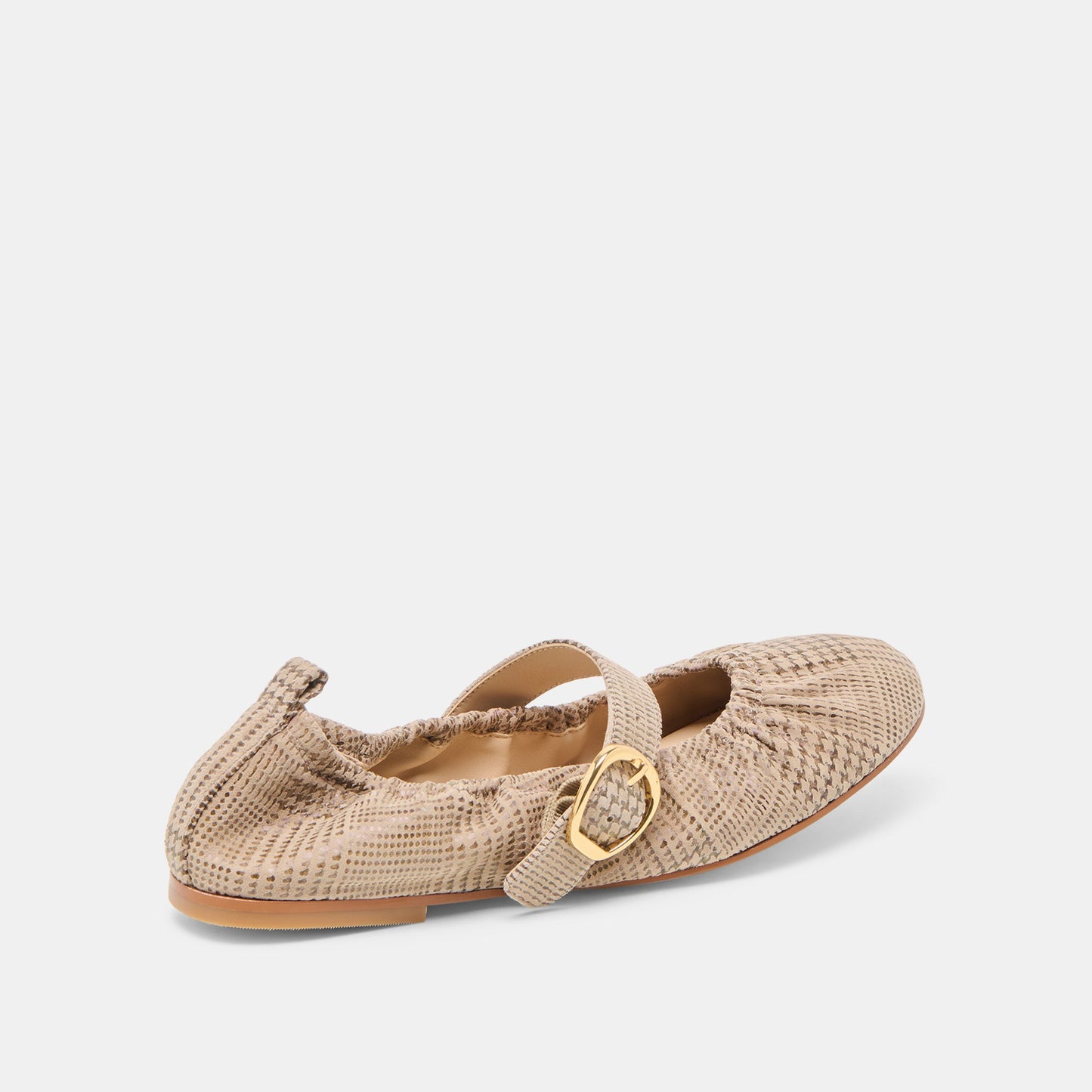 Caely Herringbone Printed Suede Ballet Flats Dolce Vita