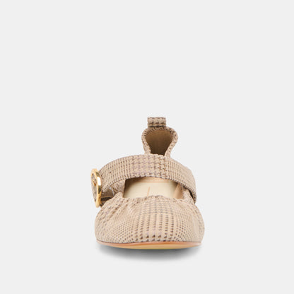 Caely Herringbone Printed Suede Ballet Flats Dolce Vita