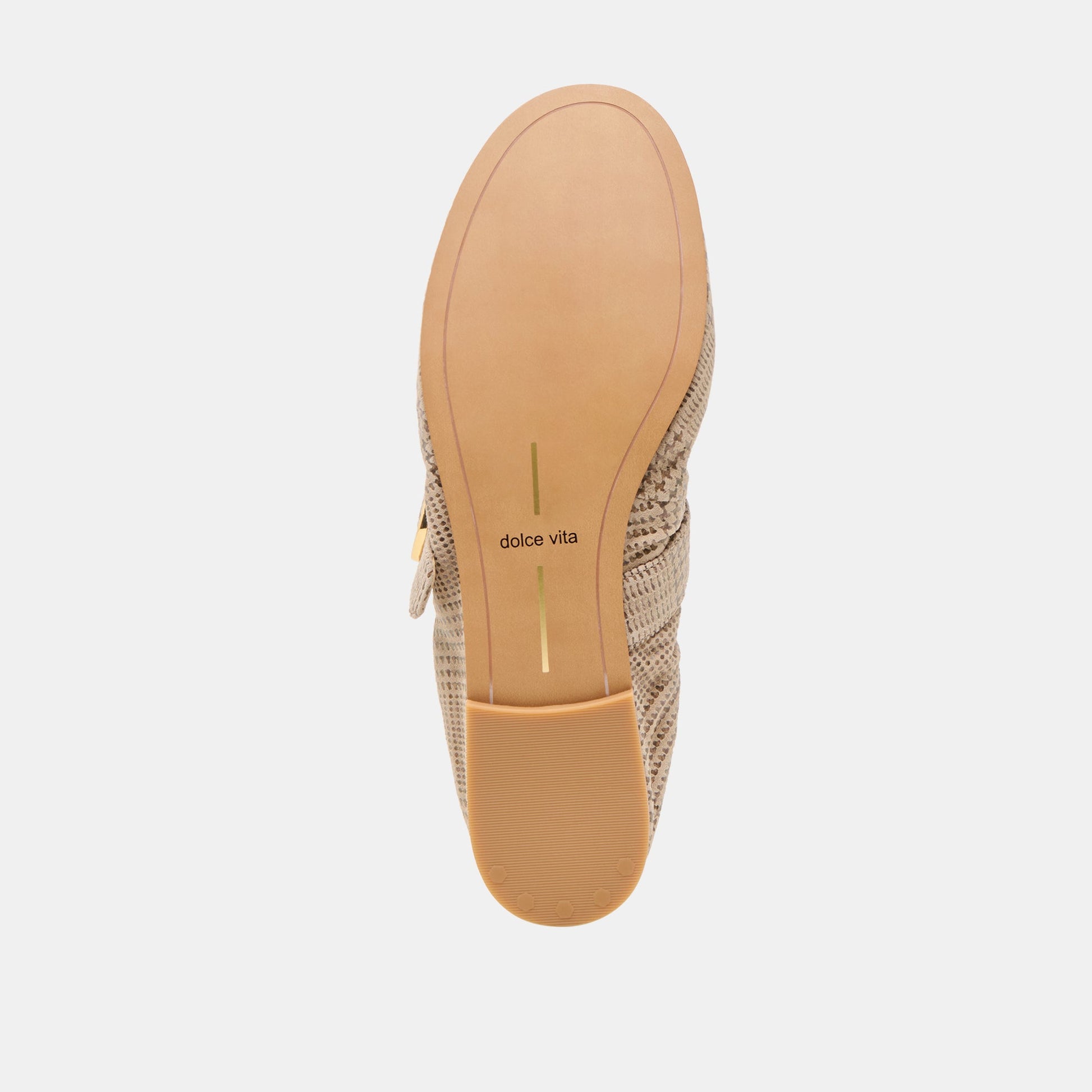 Caely Herringbone Printed Suede Ballet Flats Dolce Vita
