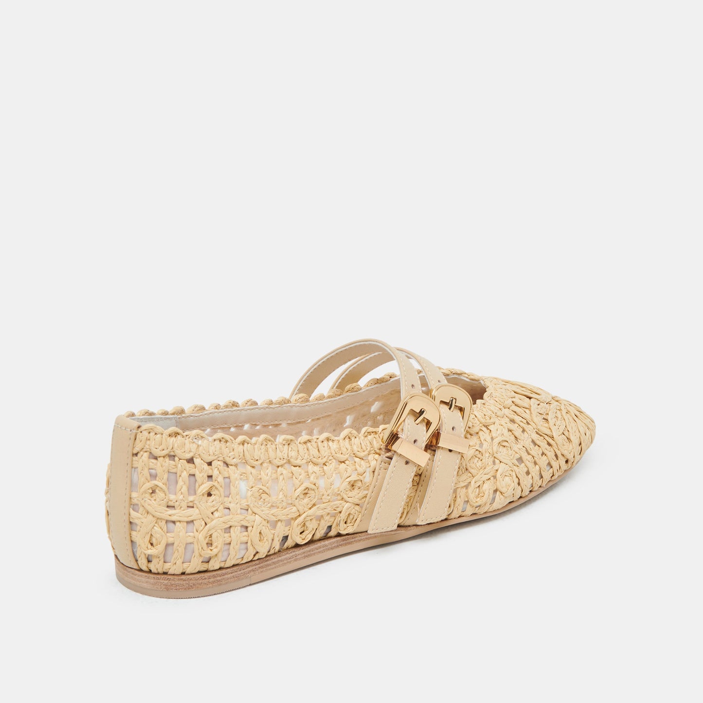 BAYLEE SUNFLOWER WIDE BALLET FLATS LT NATURAL MACRAME Dolce Vita