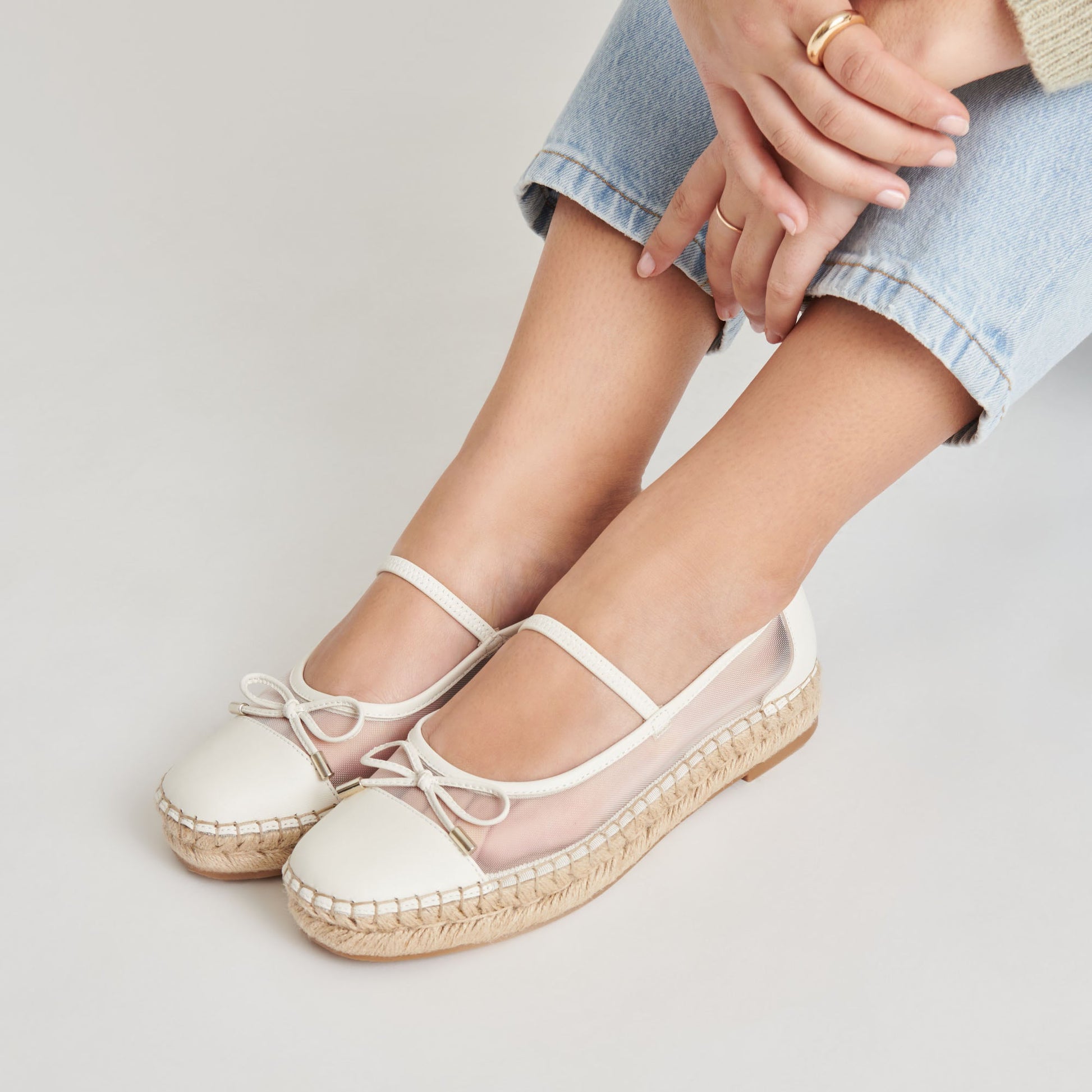 CAMBRE BALLET FLATS WHITE MESH Dolce Vita