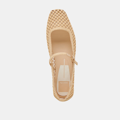 Reyes Lt Natural Woven Raffia Ballet Flats Dolce Vita
