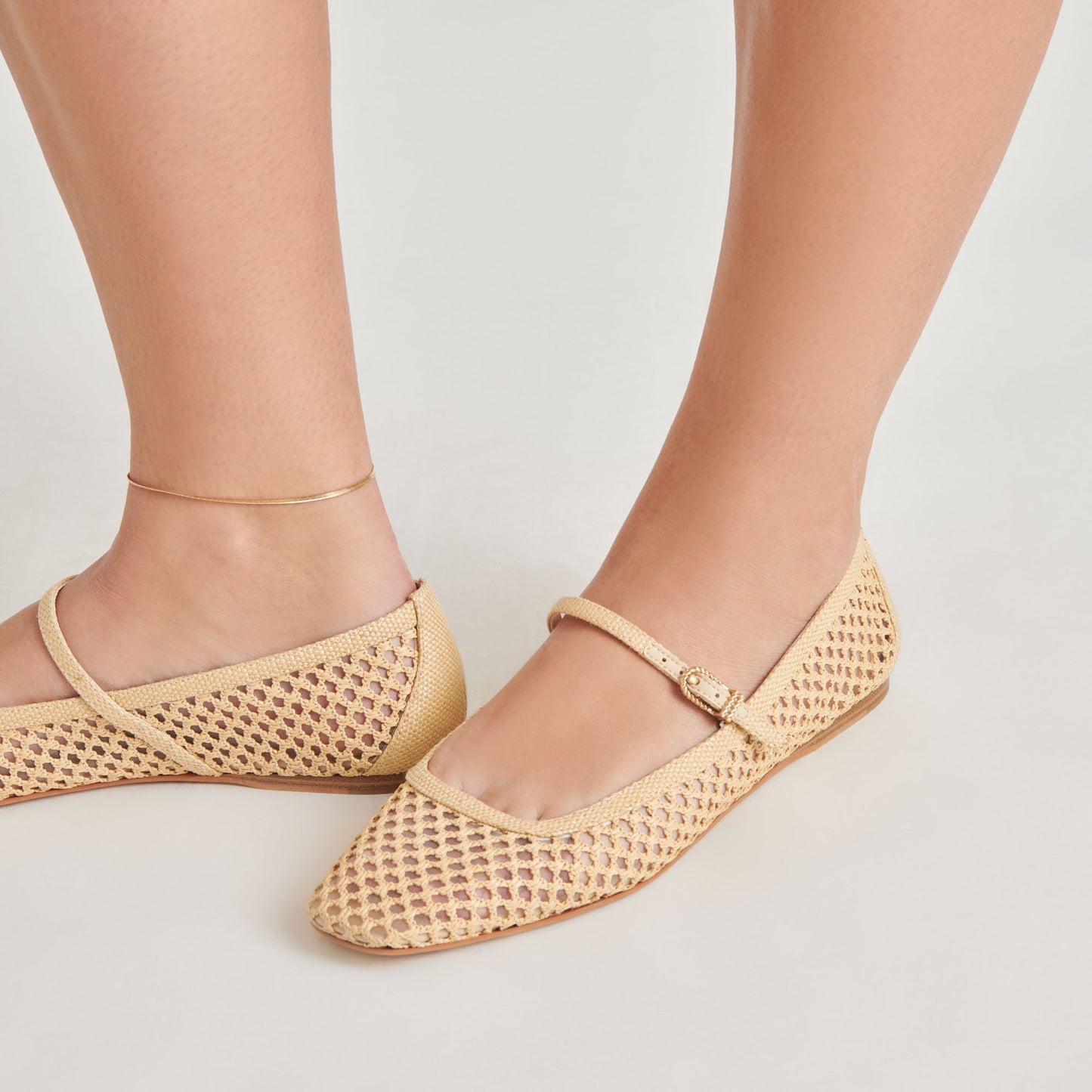 Reyes Lt Natural Woven Raffia Ballet Flats Dolce Vita