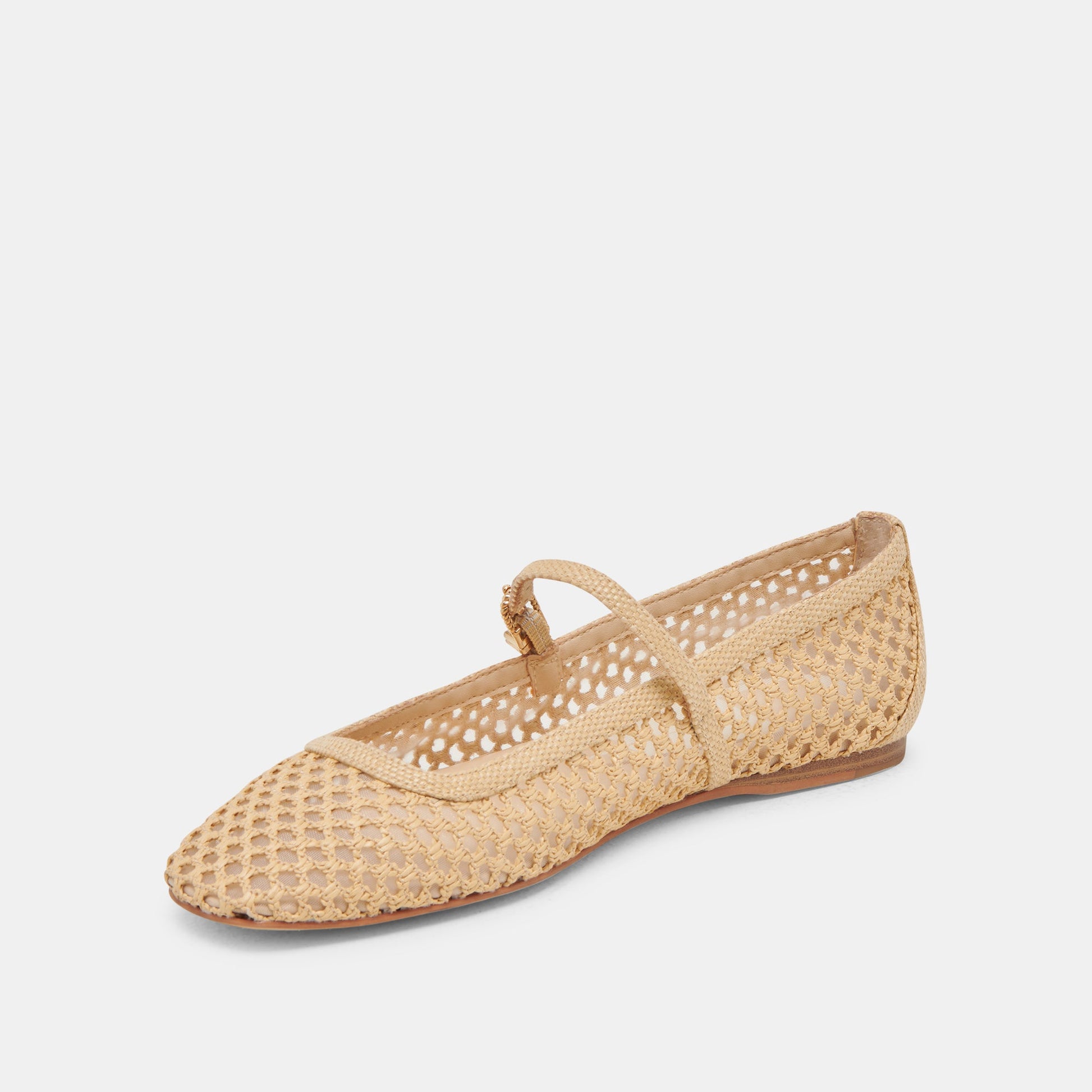 Reyes Lt Natural Woven Raffia Ballet Flats Dolce Vita