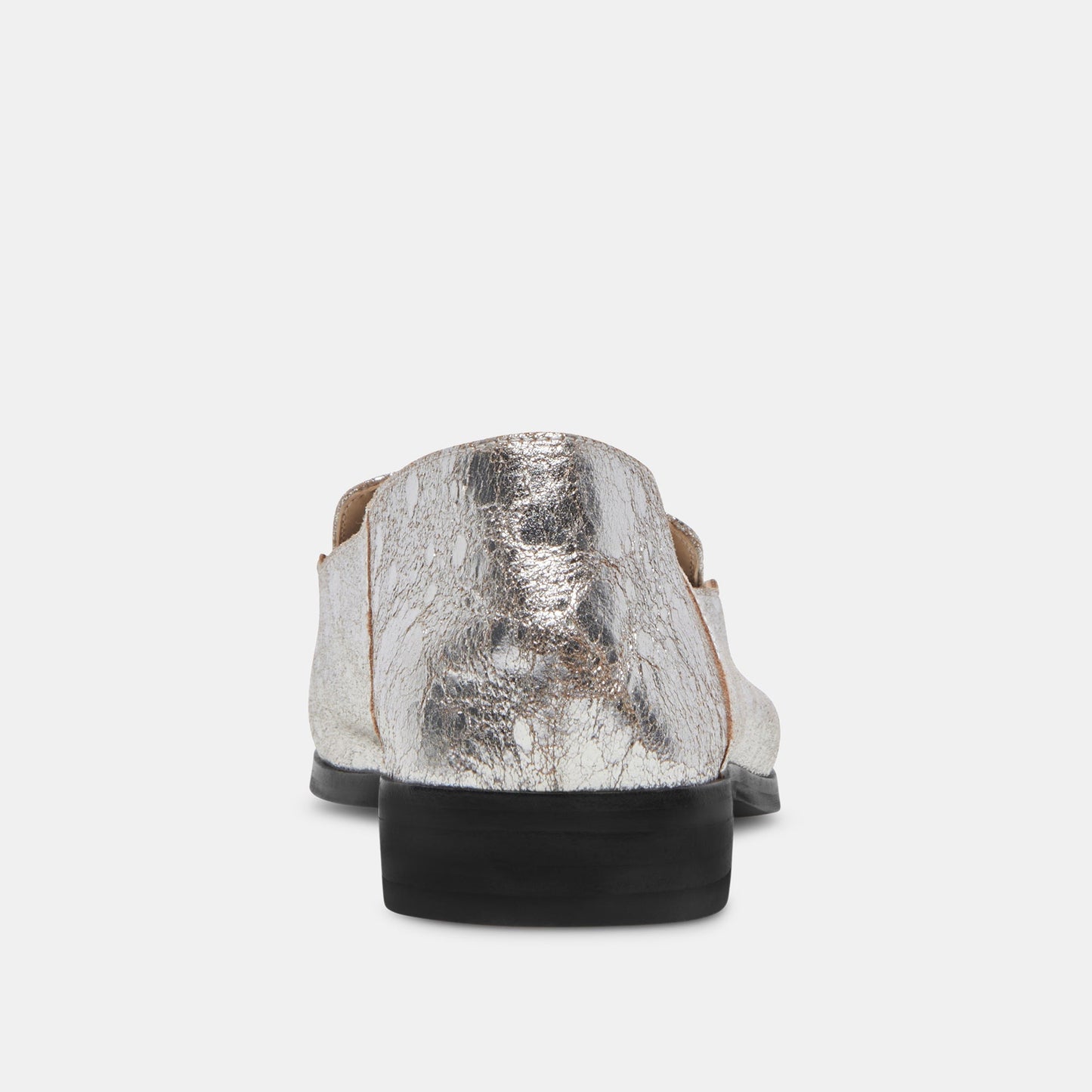 Beny Flats Silver Distressed Leather Dolce Vita