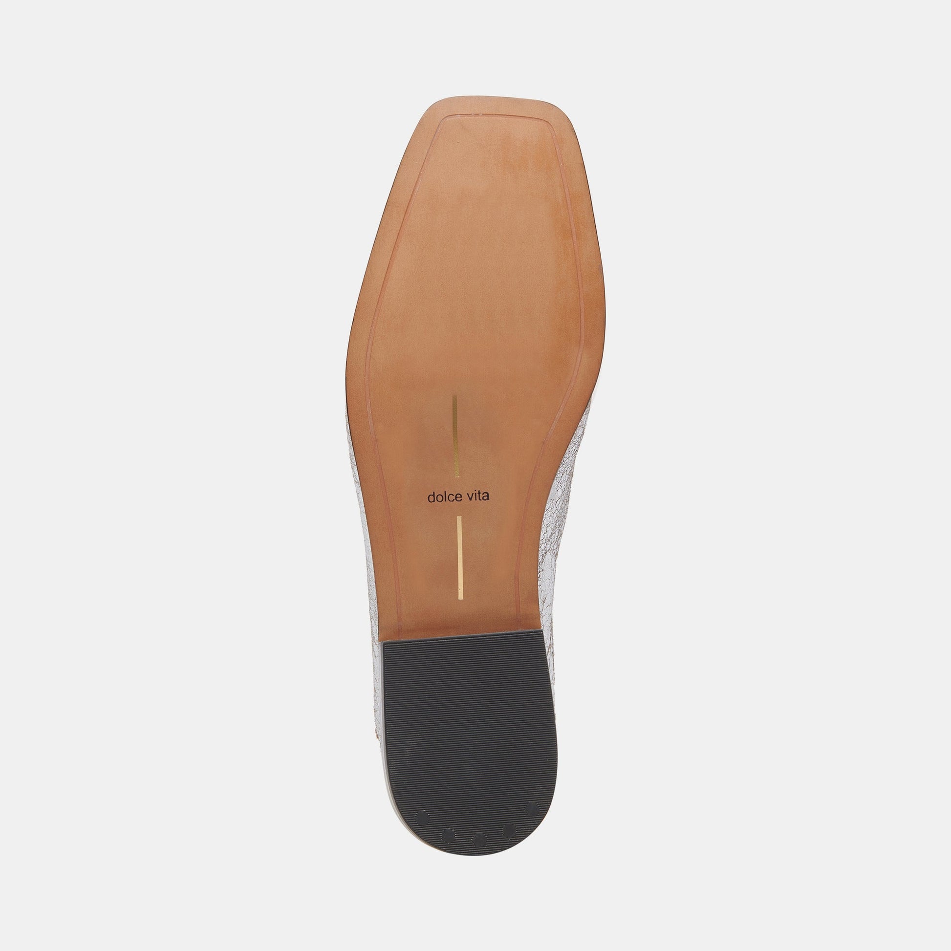 Beny Flats Silver Distressed Leather Dolce Vita