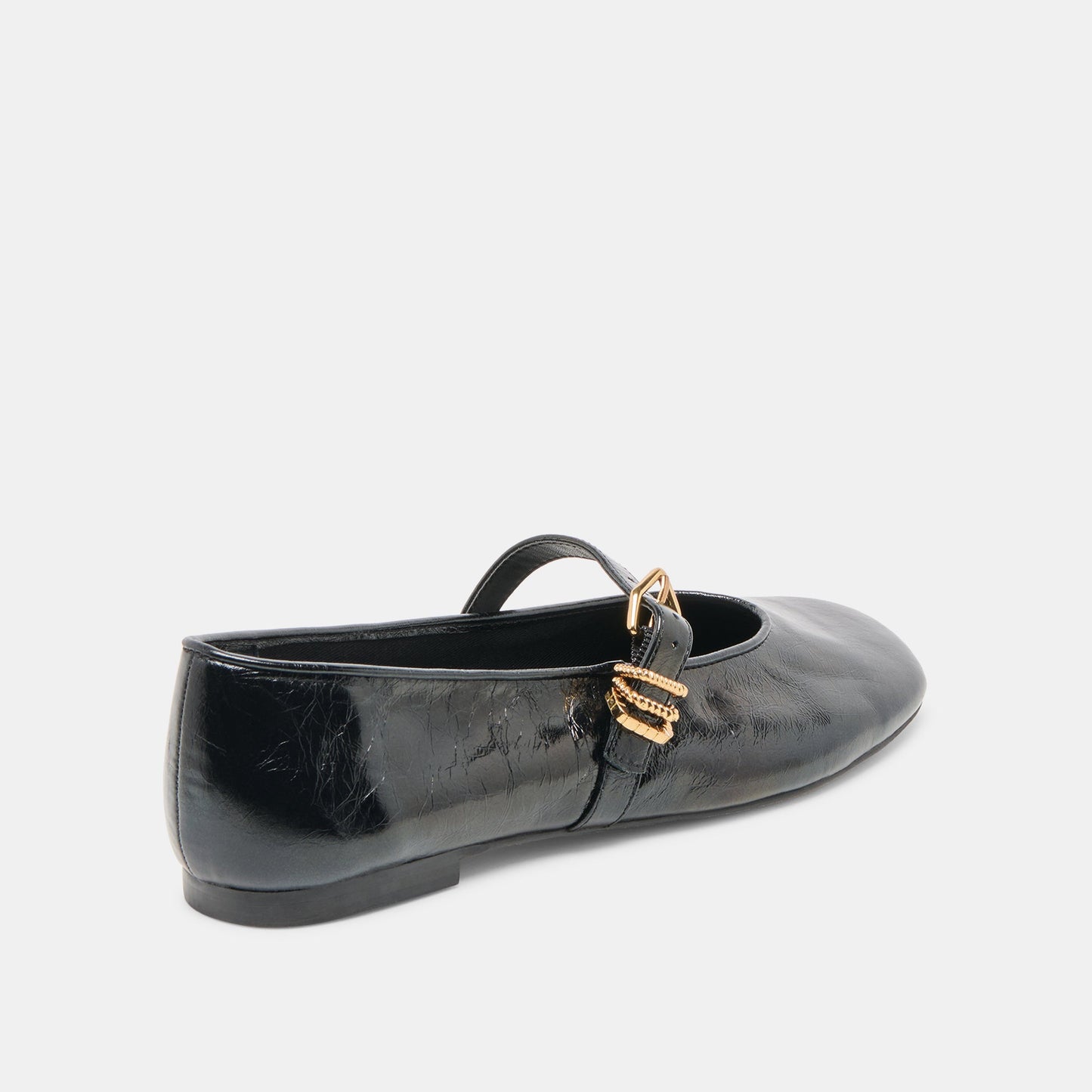 Alizza Midnight Crinkle Patent Ballet Flats Dolce Vita