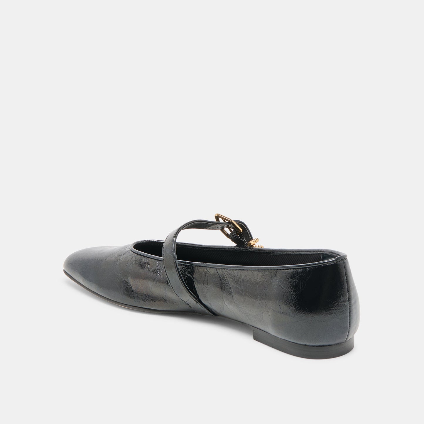 Alizza Midnight Crinkle Patent Ballet Flats Dolce Vita