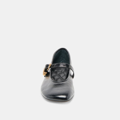 Alizza Midnight Crinkle Patent Ballet Flats Dolce Vita