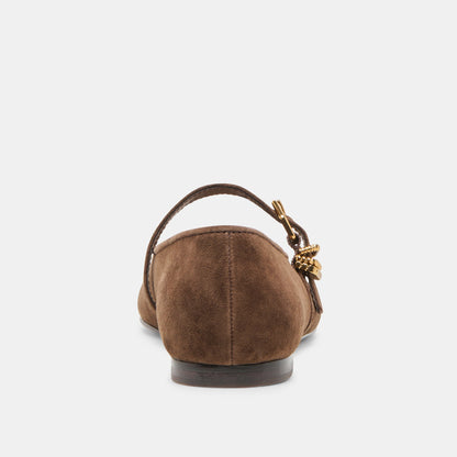 Alizza Dk Brown Suede Ballet Flats Dolce Vita