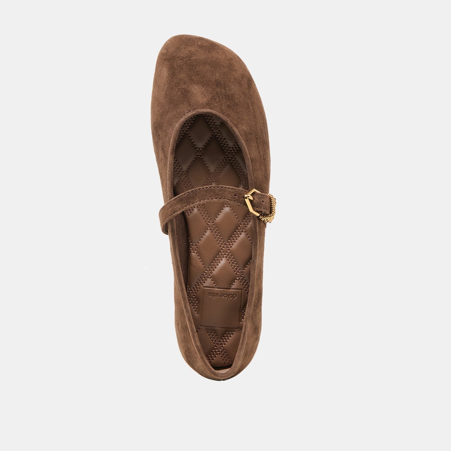 Alizza Dk Brown Suede Ballet Flats Dolce Vita