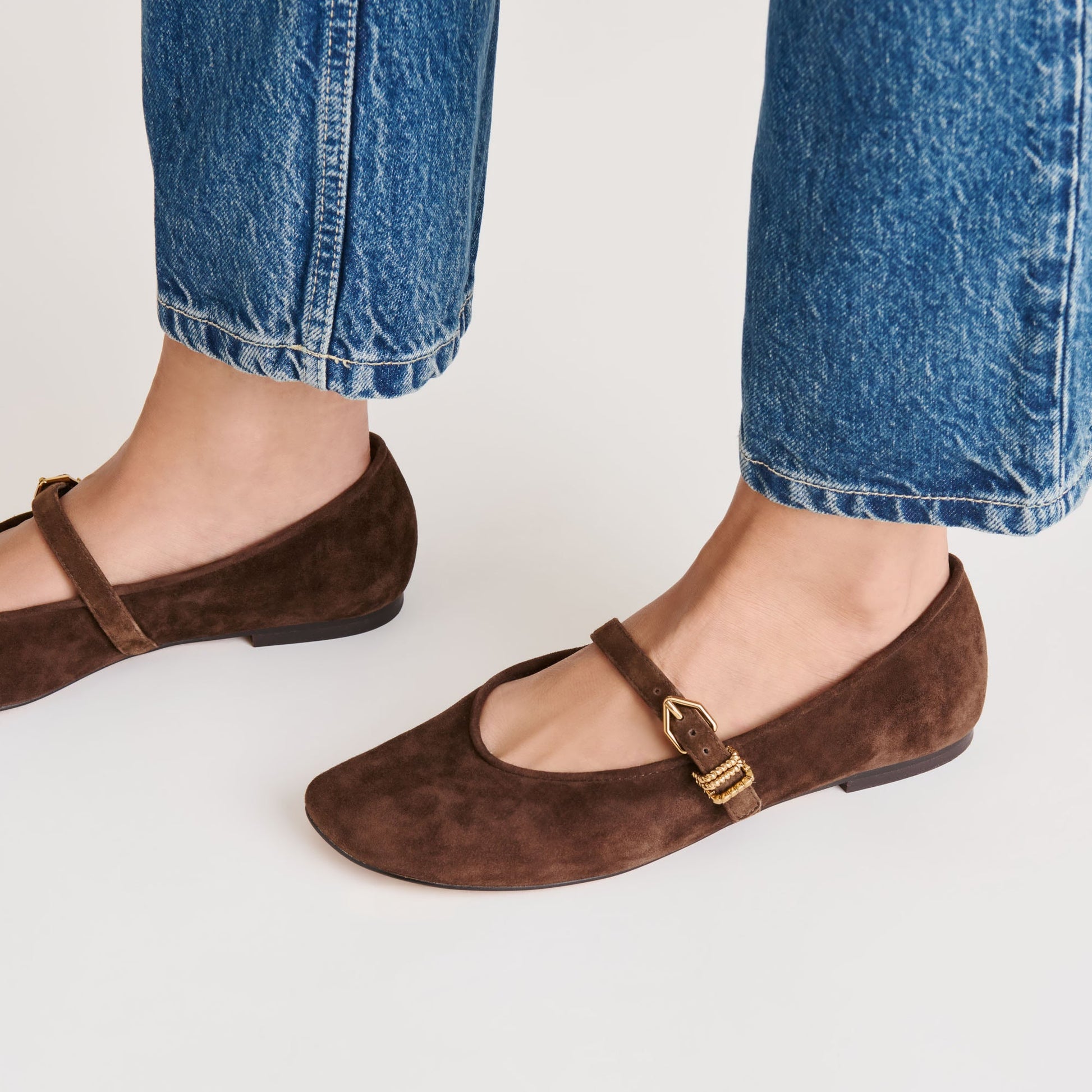 Alizza Dk Brown Suede Ballet Flats Dolce Vita