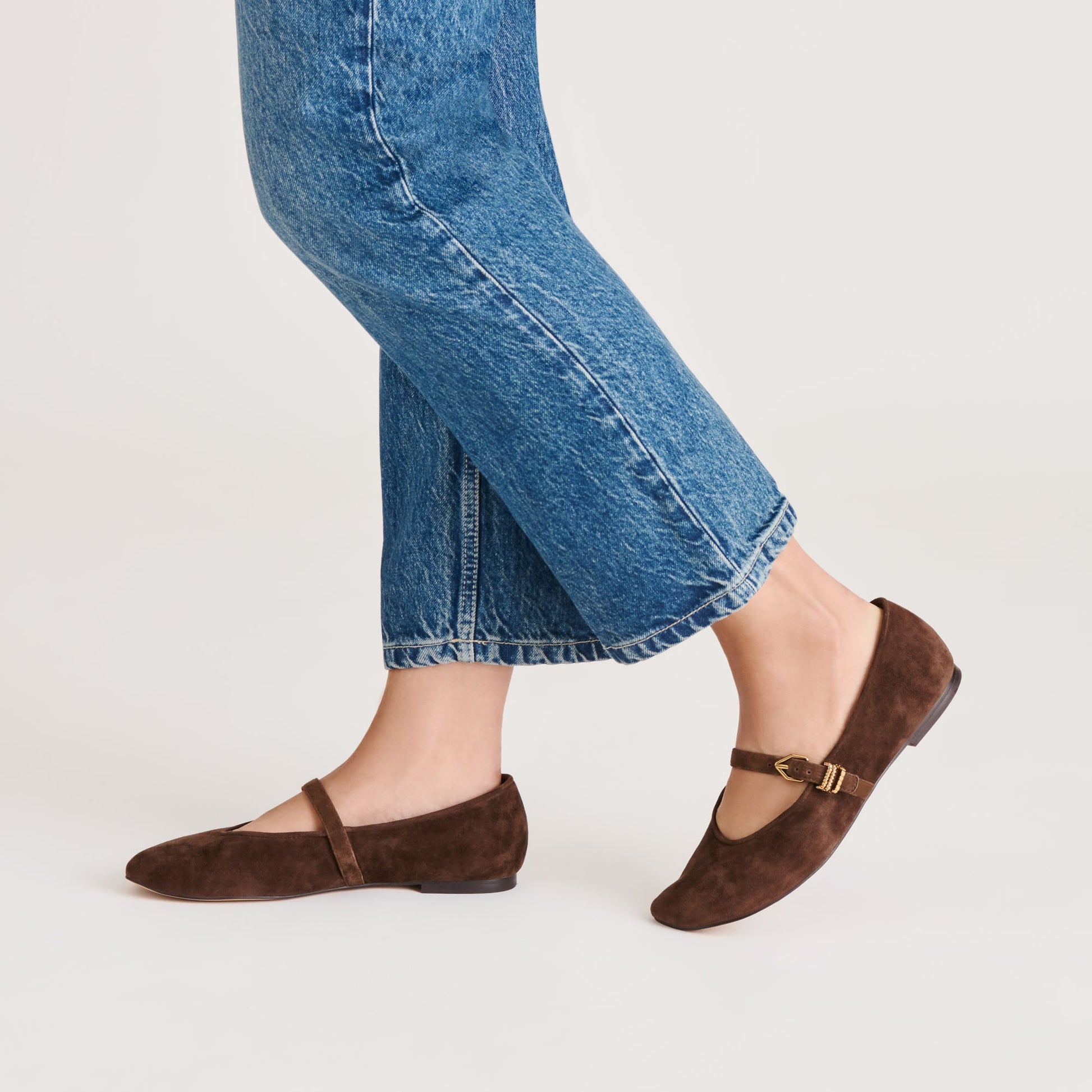Alizza Dk Brown Suede Ballet Flats Dolce Vita