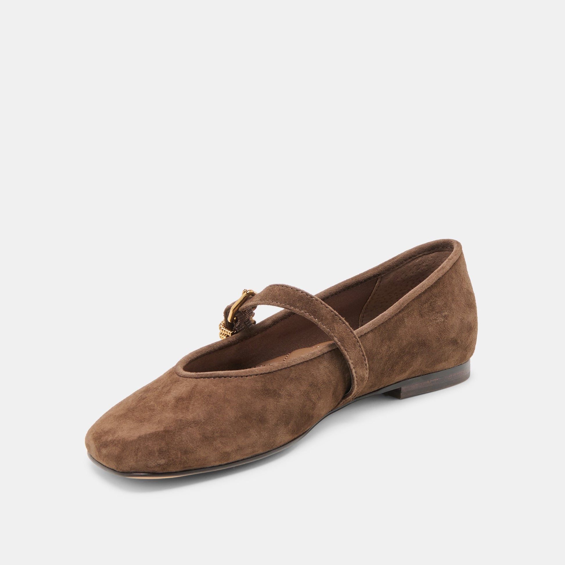 Alizza Dk Brown Suede Ballet Flats Dolce Vita