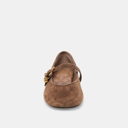 Alizza Dk Brown Suede Ballet Flats Dolce Vita