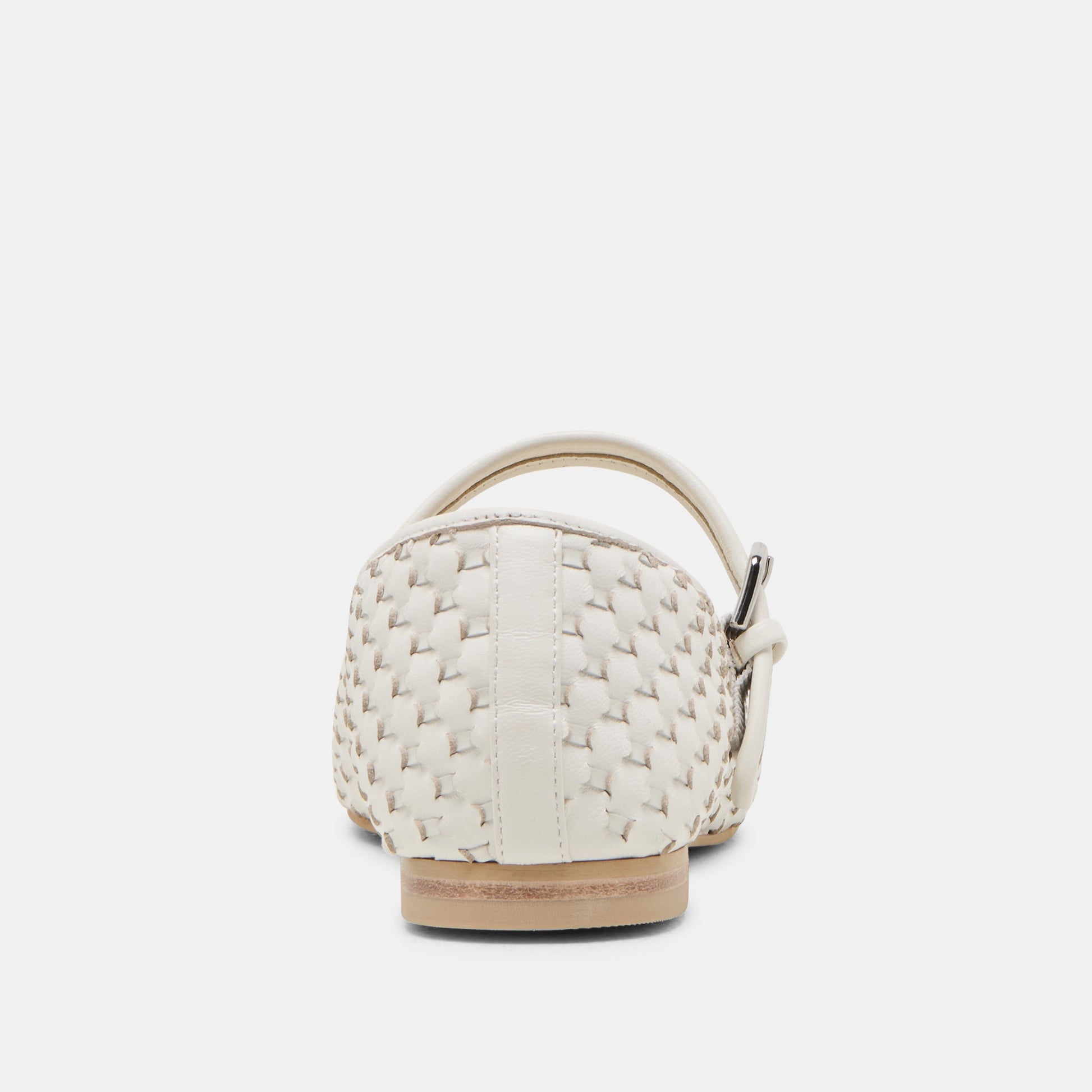 Roslyn True White Woven Leather Ballet Flats Dolce Vita