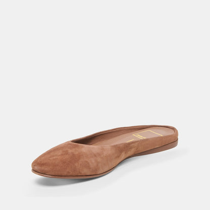 Eila Dk Brown Suede Flats Dolce Vita