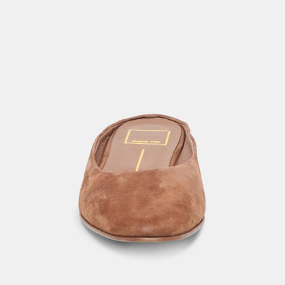 Eila Dk Brown Suede Flats Dolce Vita