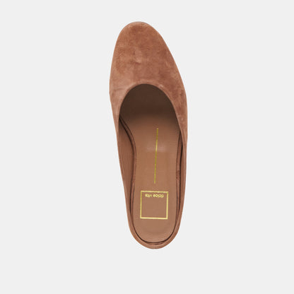 Eila Dk Brown Suede Flats Dolce Vita