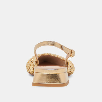 CYNDI FLATS GOLD WOVEN Dolce Vita
