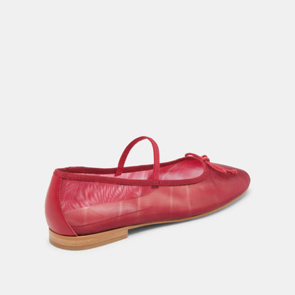 CADEL BALLET FLATS CRIMSON MESH Dolce Vita