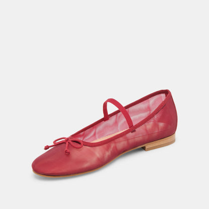 CADEL BALLET FLATS CRIMSON MESH Dolce Vita