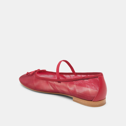 CADEL BALLET FLATS CRIMSON MESH Dolce Vita