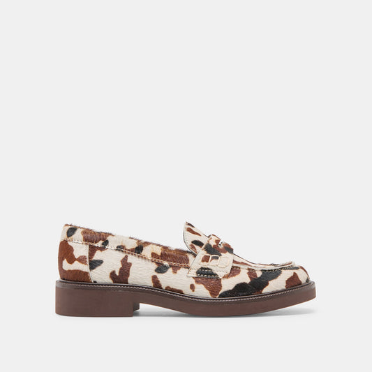 Tiggy Cocoa Taurus Calf Hair Loafers Dolce Vita
