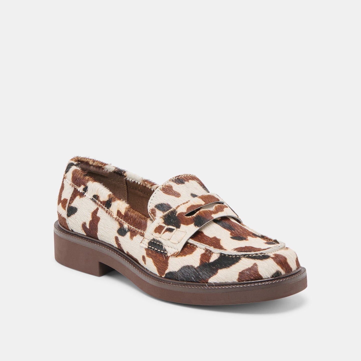 Tiggy Cocoa Taurus Calf Hair Loafers Dolce Vita