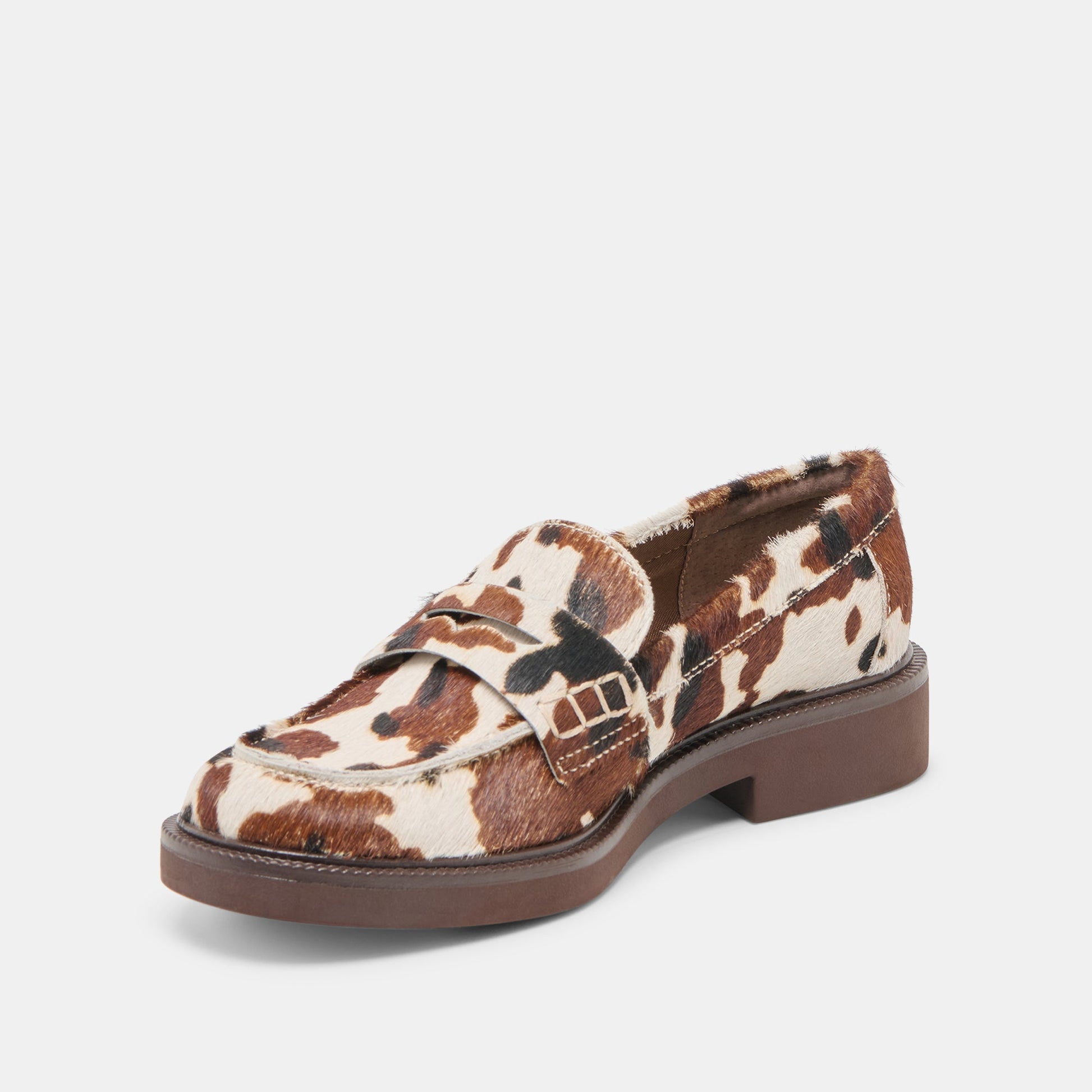 Tiggy Cocoa Taurus Calf Hair Loafers Dolce Vita