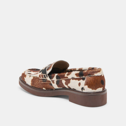 Tiggy Cocoa Taurus Calf Hair Loafers Dolce Vita