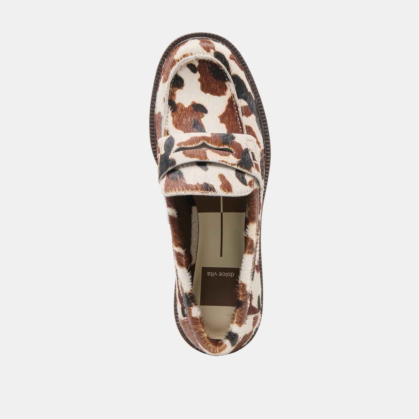 Tiggy Cocoa Taurus Calf Hair Loafers Dolce Vita