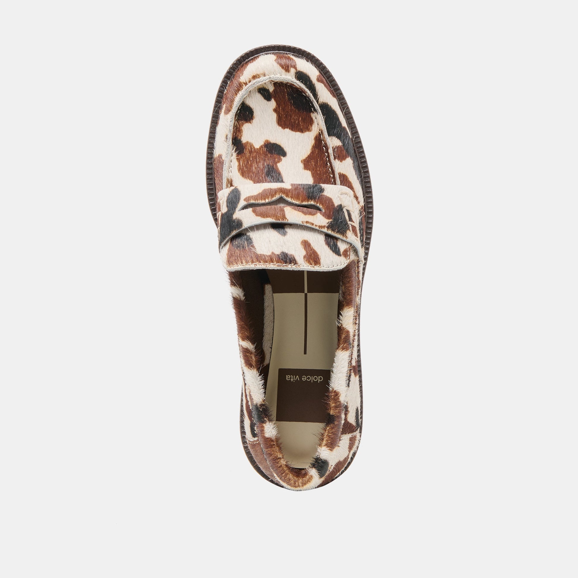 Tiggy Cocoa Taurus Calf Hair Loafers Dolce Vita