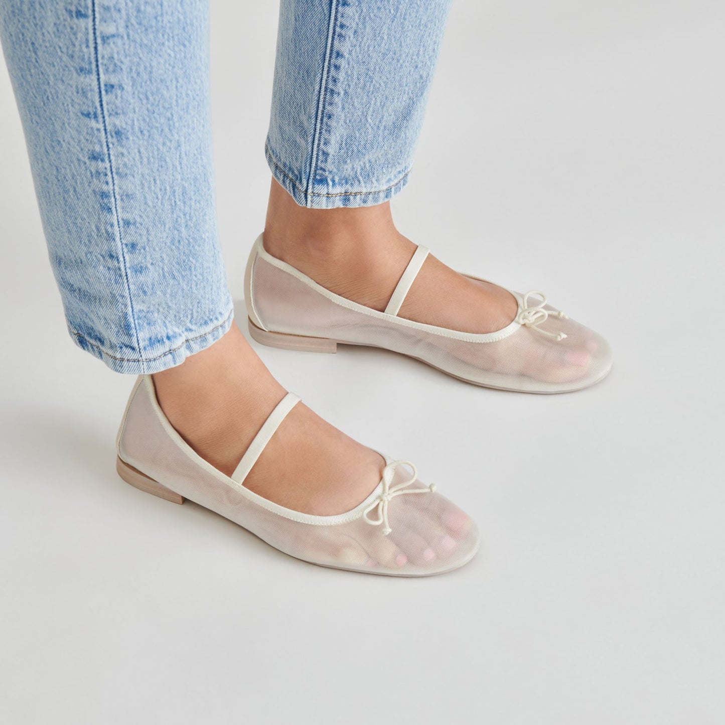 CADEL BALLET FLATS IVORY MESH Dolce Vita