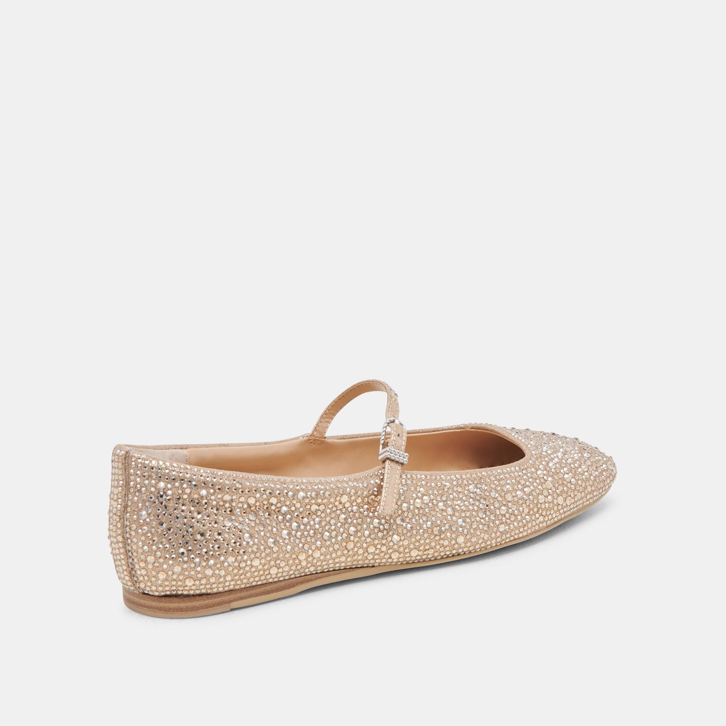 REYES CRYSTAL BALLET FLATS LIGHT GOLD CRYSTAL Dolce Vita