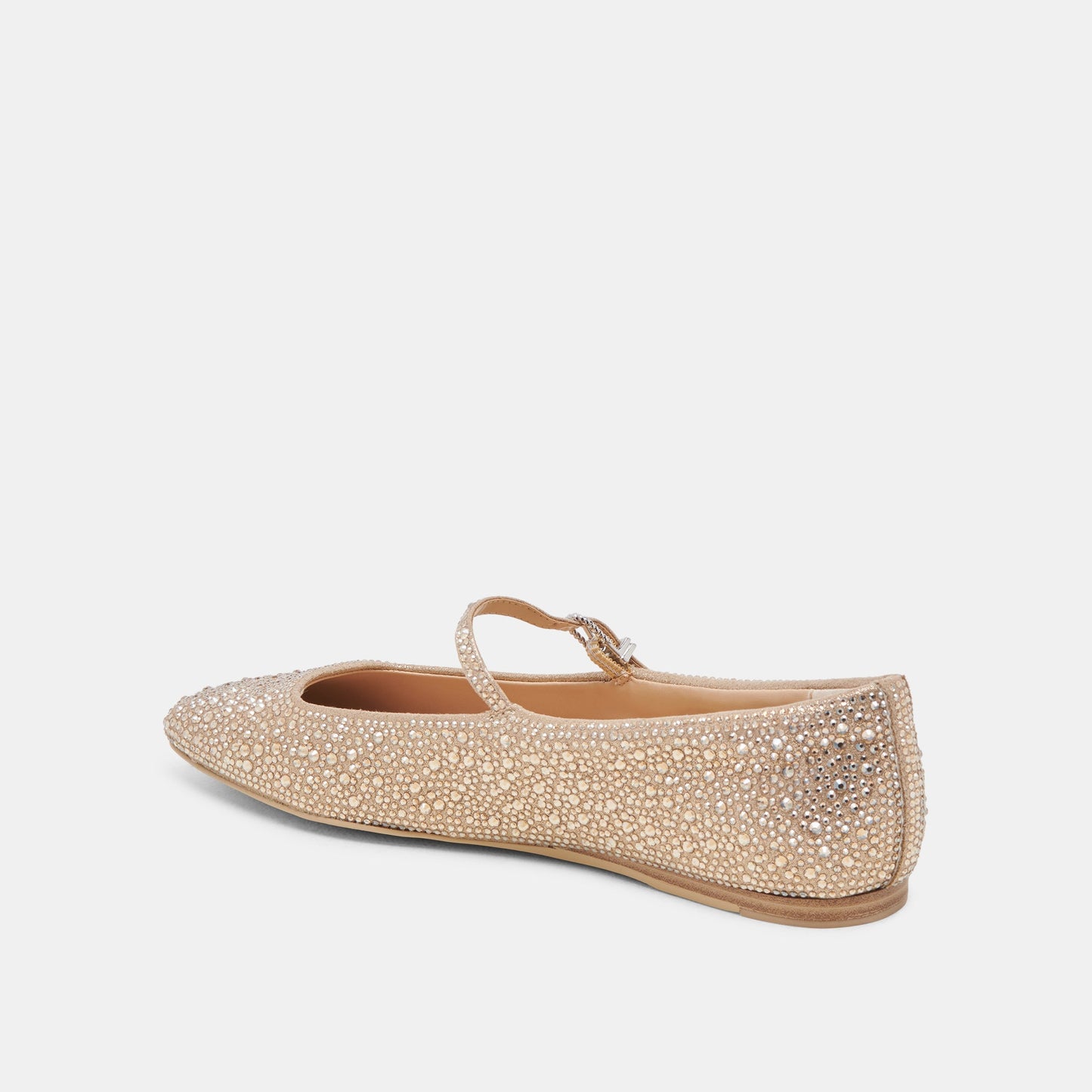 REYES CRYSTAL BALLET FLATS LIGHT GOLD CRYSTAL Dolce Vita