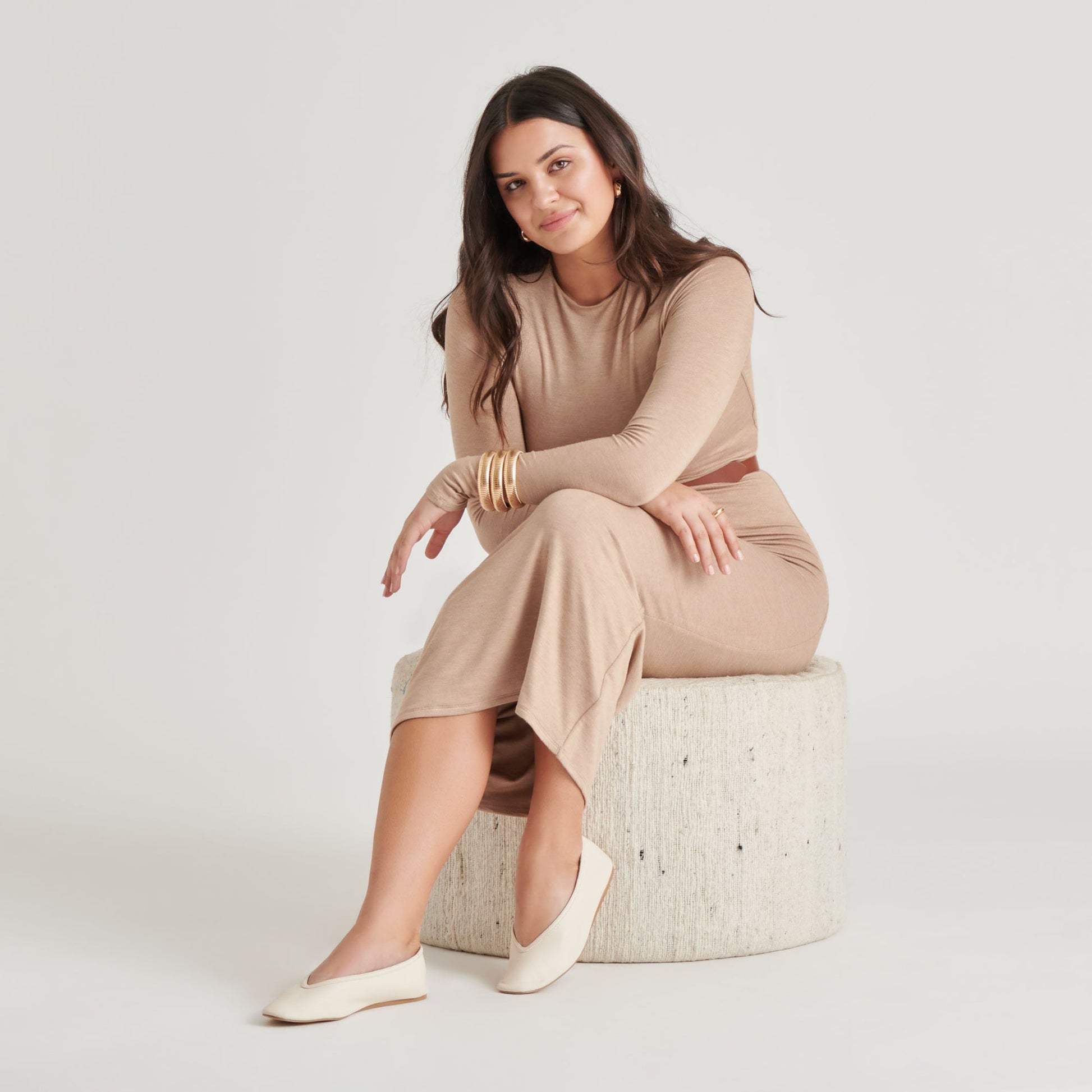Braidy Ivory Leather Ballet Flats Dolce Vita