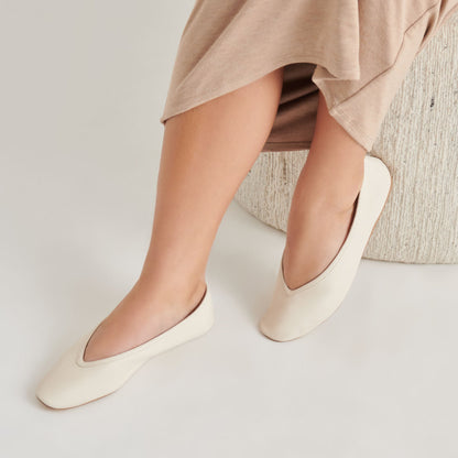 Braidy Ivory Leather Ballet Flats Dolce Vita