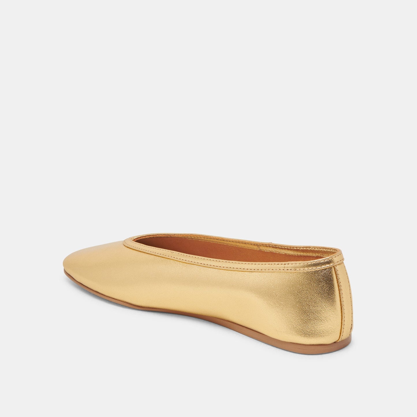 Braidy Gold Metallic Leather Ballet Flats Dolce Vita