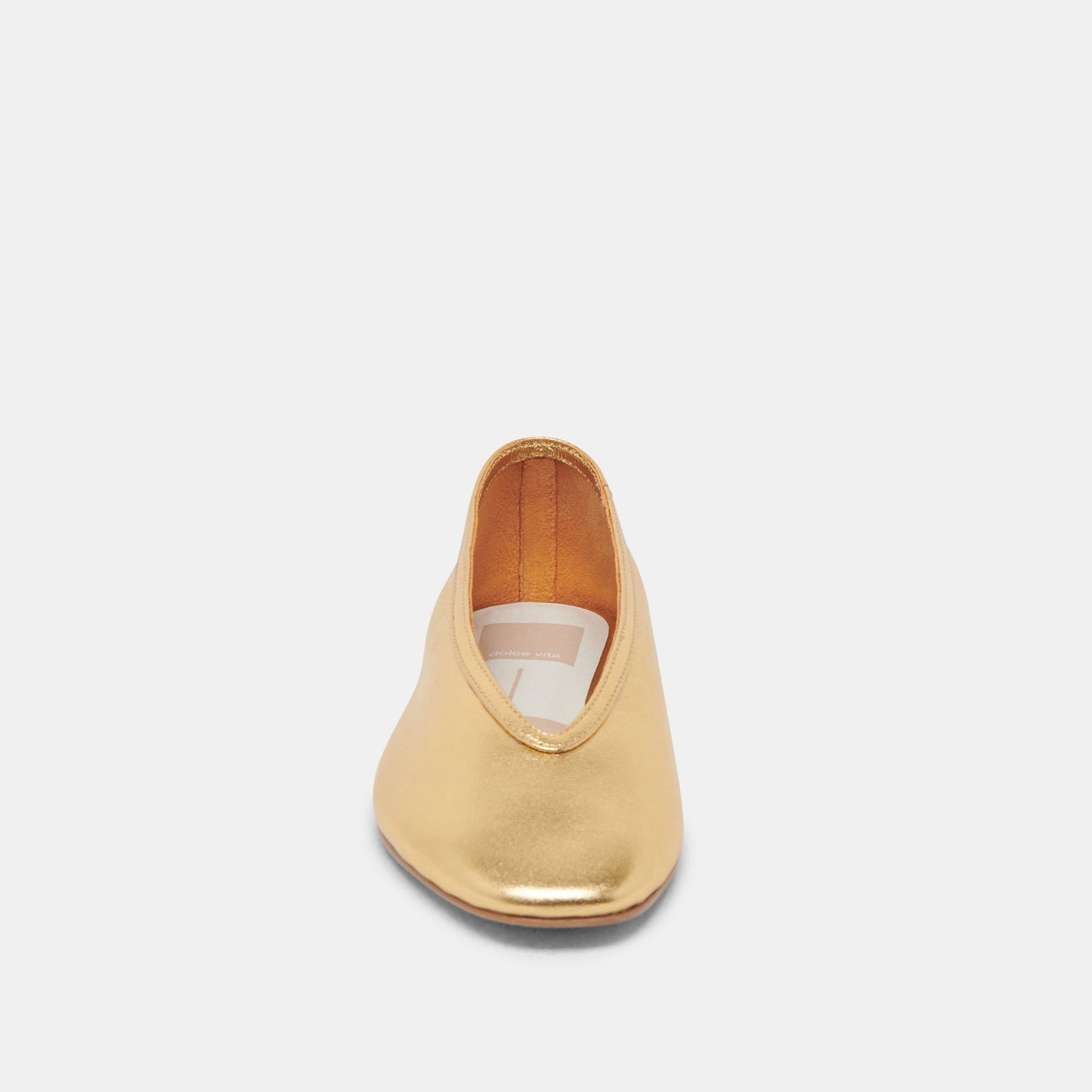 Braidy Gold Metallic Leather Ballet Flats Dolce Vita