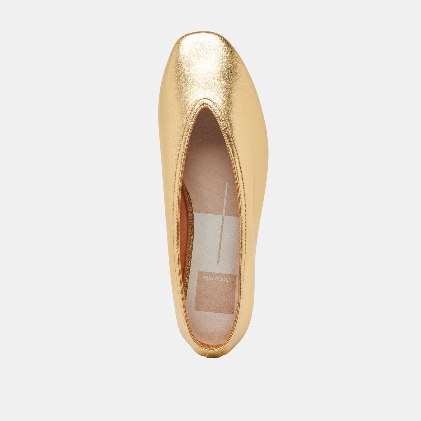 Braidy Gold Metallic Leather Ballet Flats Dolce Vita