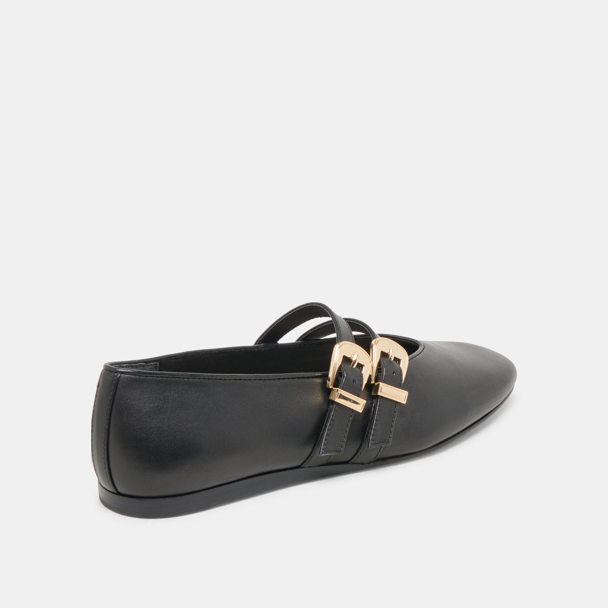BAYLEE WIDE BALLET FLATS BLACK LEATHER Dolce Vita