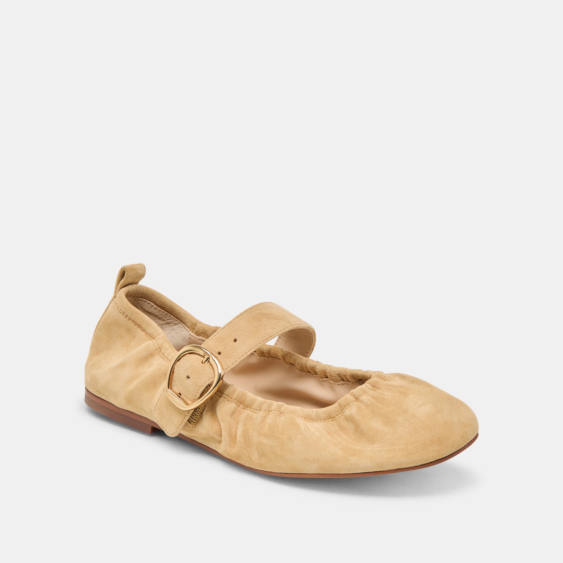 Caely Honey Suede Ballet Flats Dolce Vita