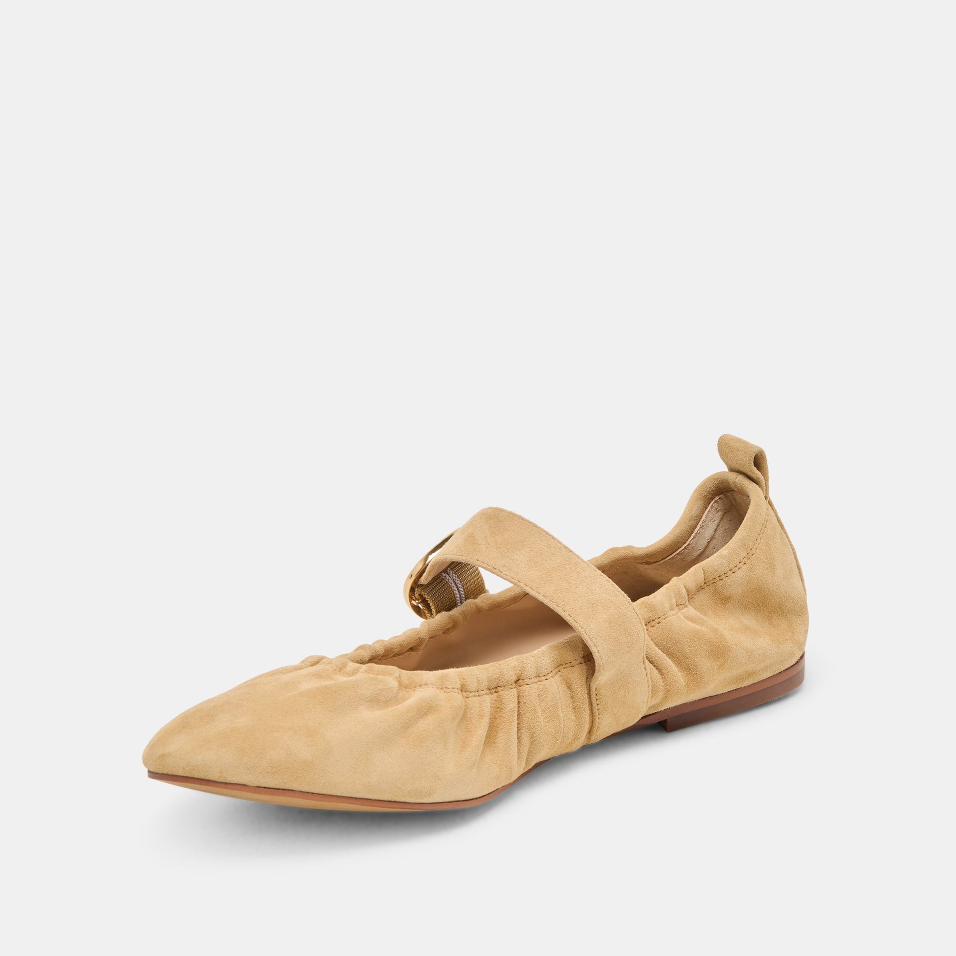 Caely Honey Suede Ballet Flats Dolce Vita