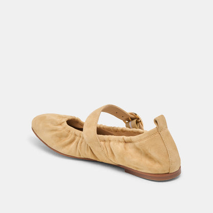 Caely Honey Suede Ballet Flats Dolce Vita