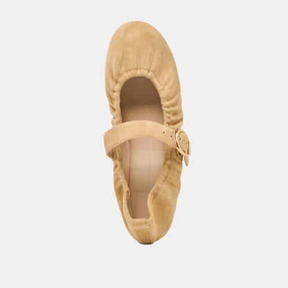 Caely Honey Suede Ballet Flats Dolce Vita