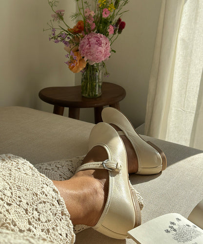 ROSLYN BALLET FLATS CREME LEATHER Dolce Vita